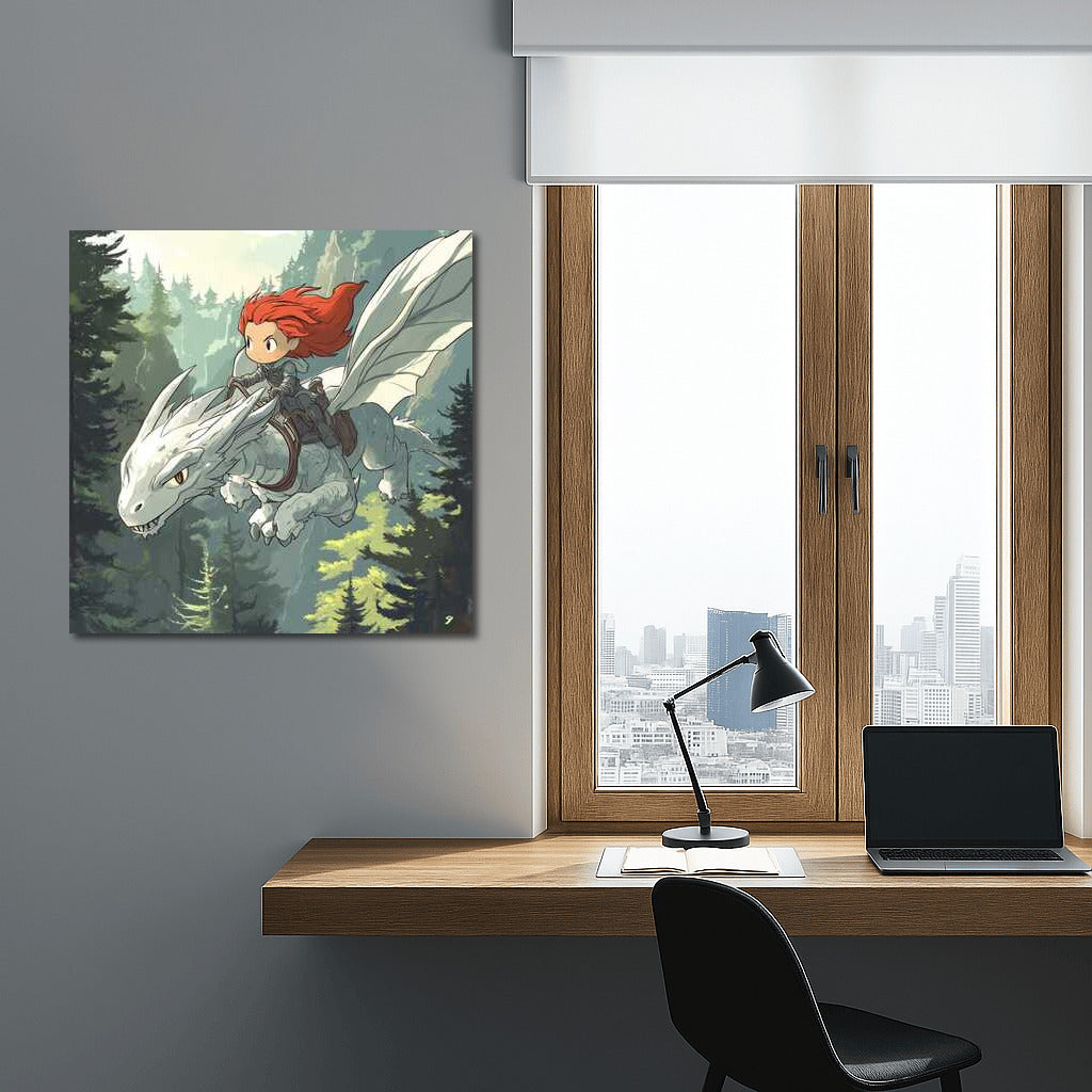 Brave Dragon Rider: Journey Through the Magical Forest