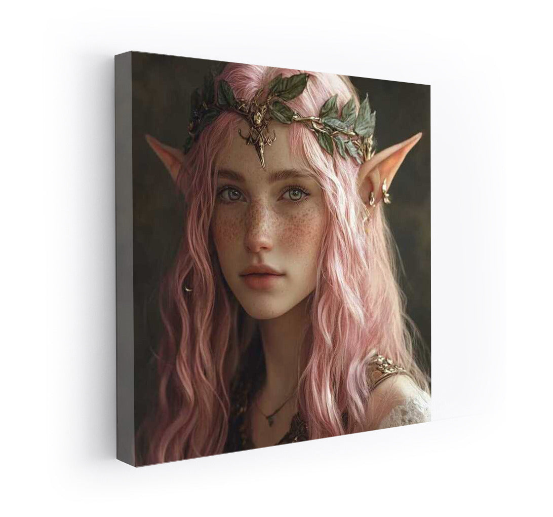 Elven Magic: Pink Haired Elf in Fantasy World