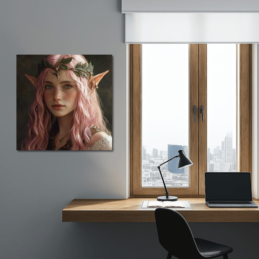 Elven Magic: Pink Haired Elf in Fantasy World