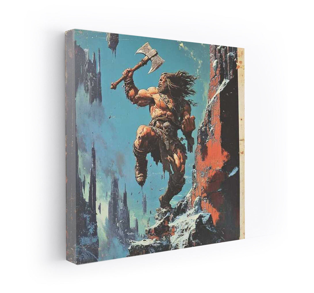 Wind Warrior at the Edge of the World: Fantasy Axe Fighter