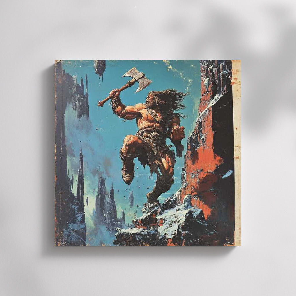 Wind Warrior at the Edge of the World: Fantasy Axe Fighter