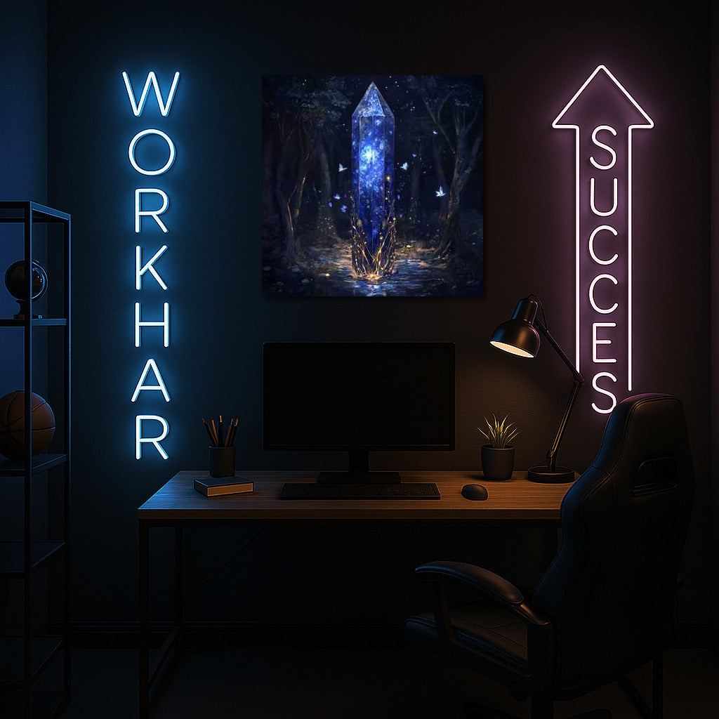 Glow of the Fantastic Crystal: Night Forest