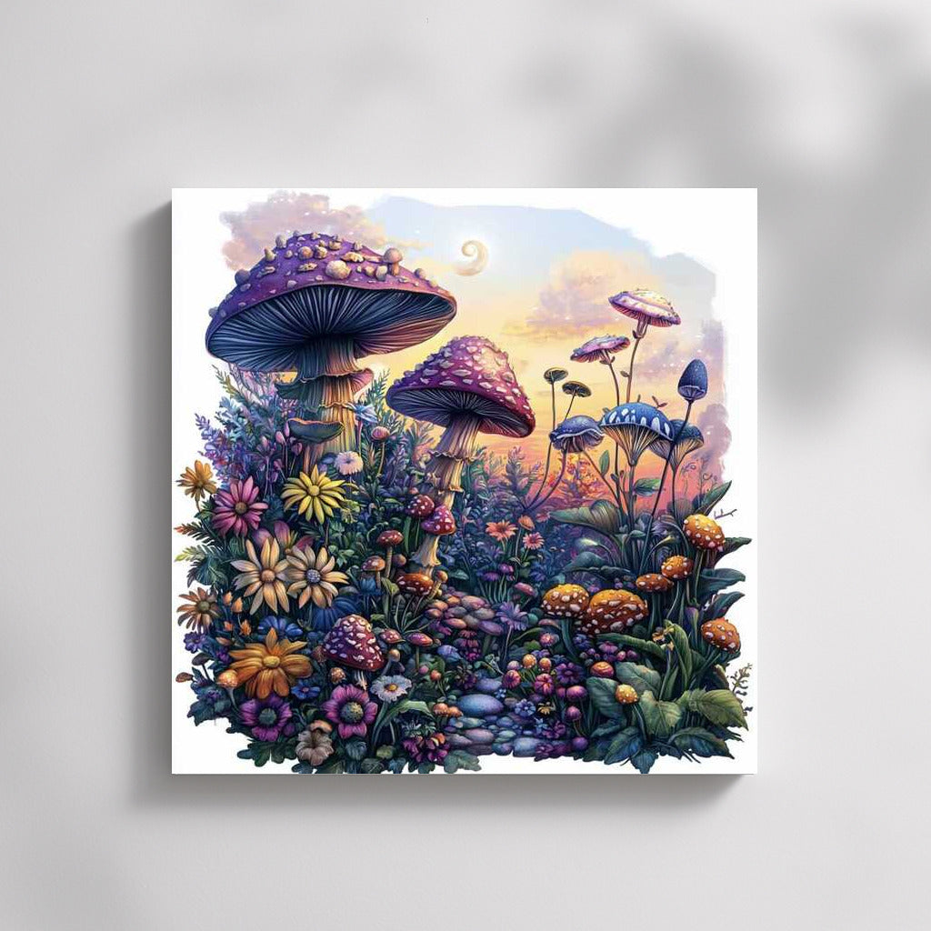 Magic Garden of Giant Mushrooms: Fantasy World on Your Walls