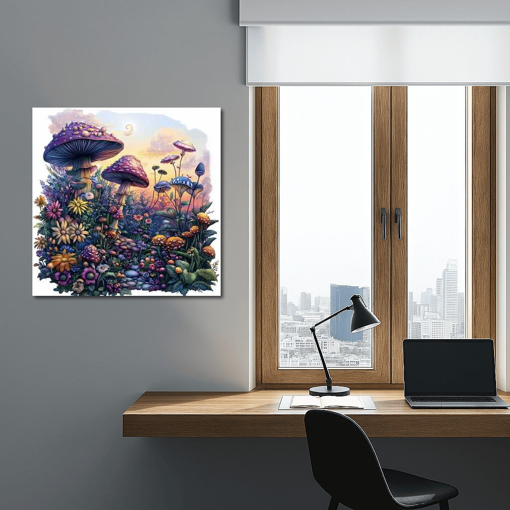 Magic Garden of Giant Mushrooms: Fantasy World on Your Walls