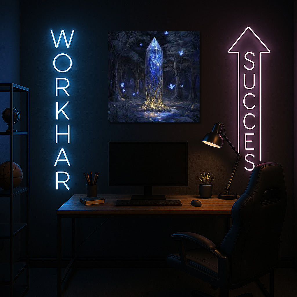 Luminous Crystal of Fantasy: Magic of Fluttering Creatures