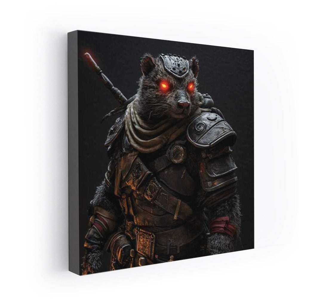 Warrior Hippo: Fantasy Fat Hyrax 1 in Armor