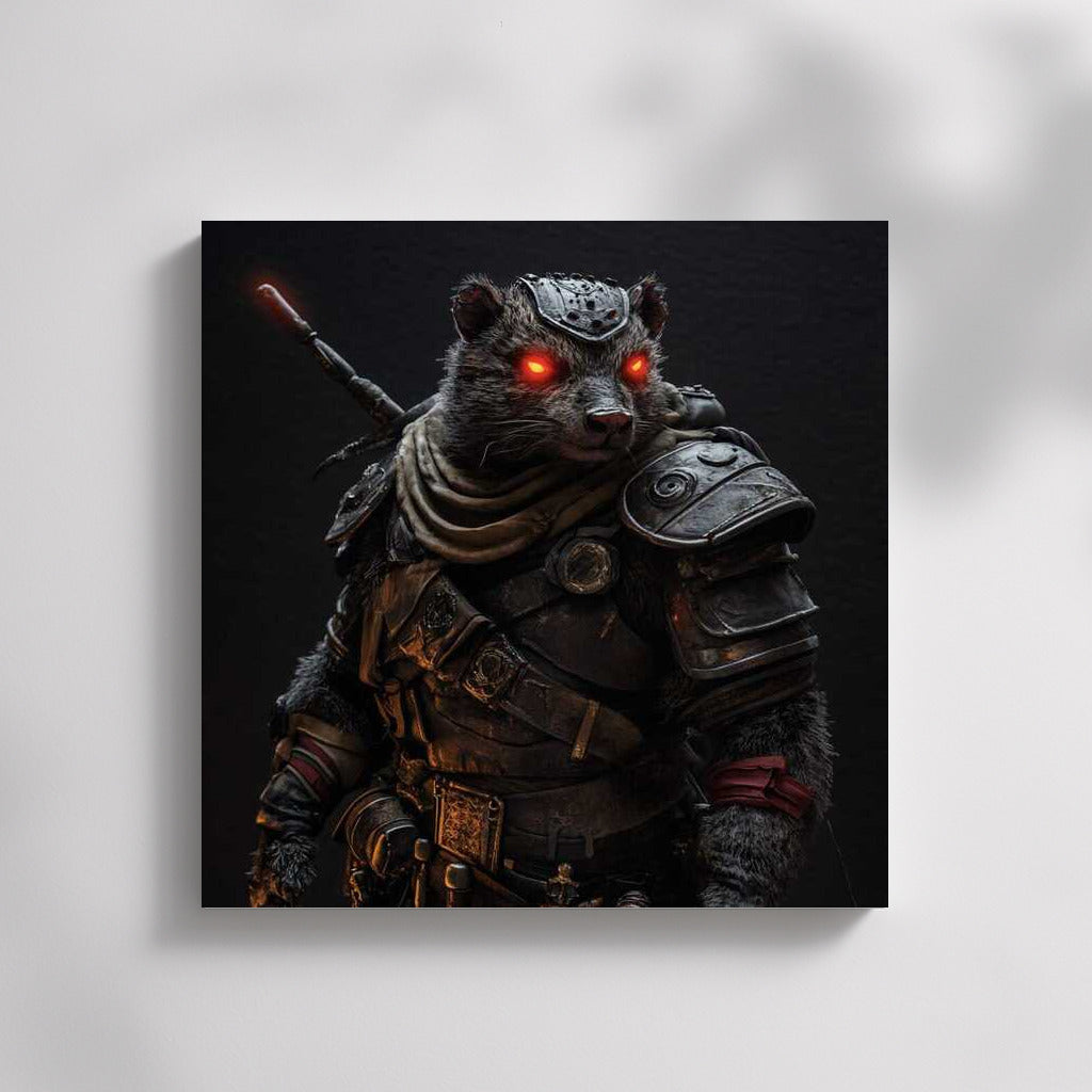 Warrior Hippo: Fantasy Fat Hyrax 1 in Armor