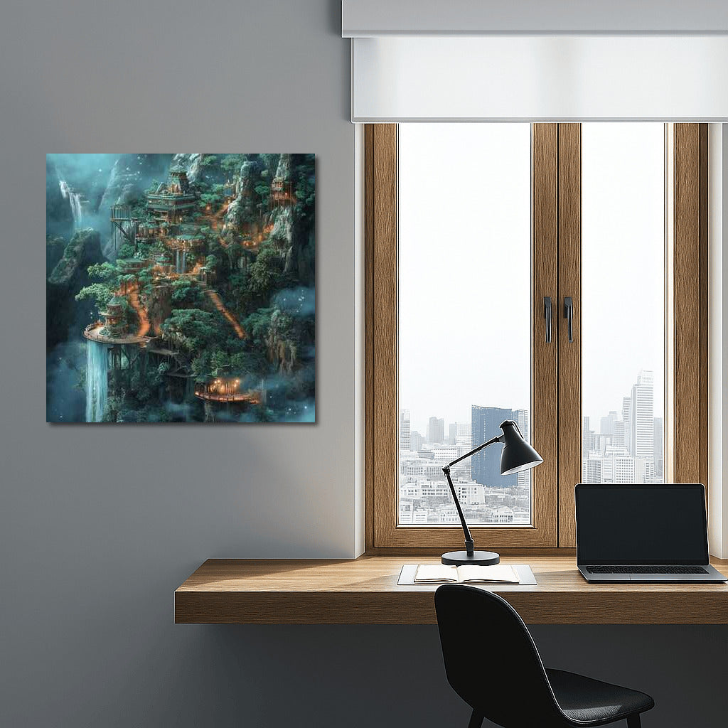 Light of Fantasy: Magical Village among Mountains and Waterfalls