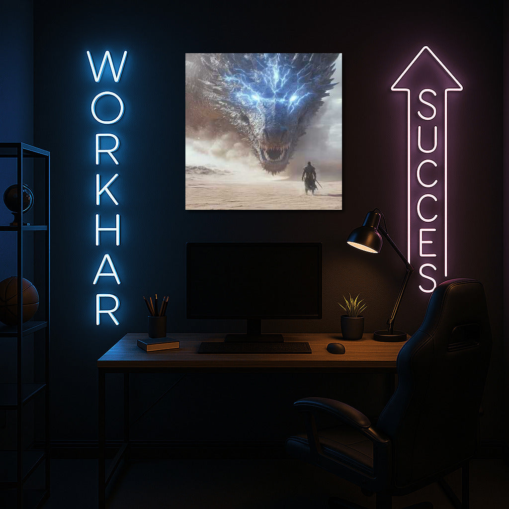 Fantasy World: Giant Dragon in Flight