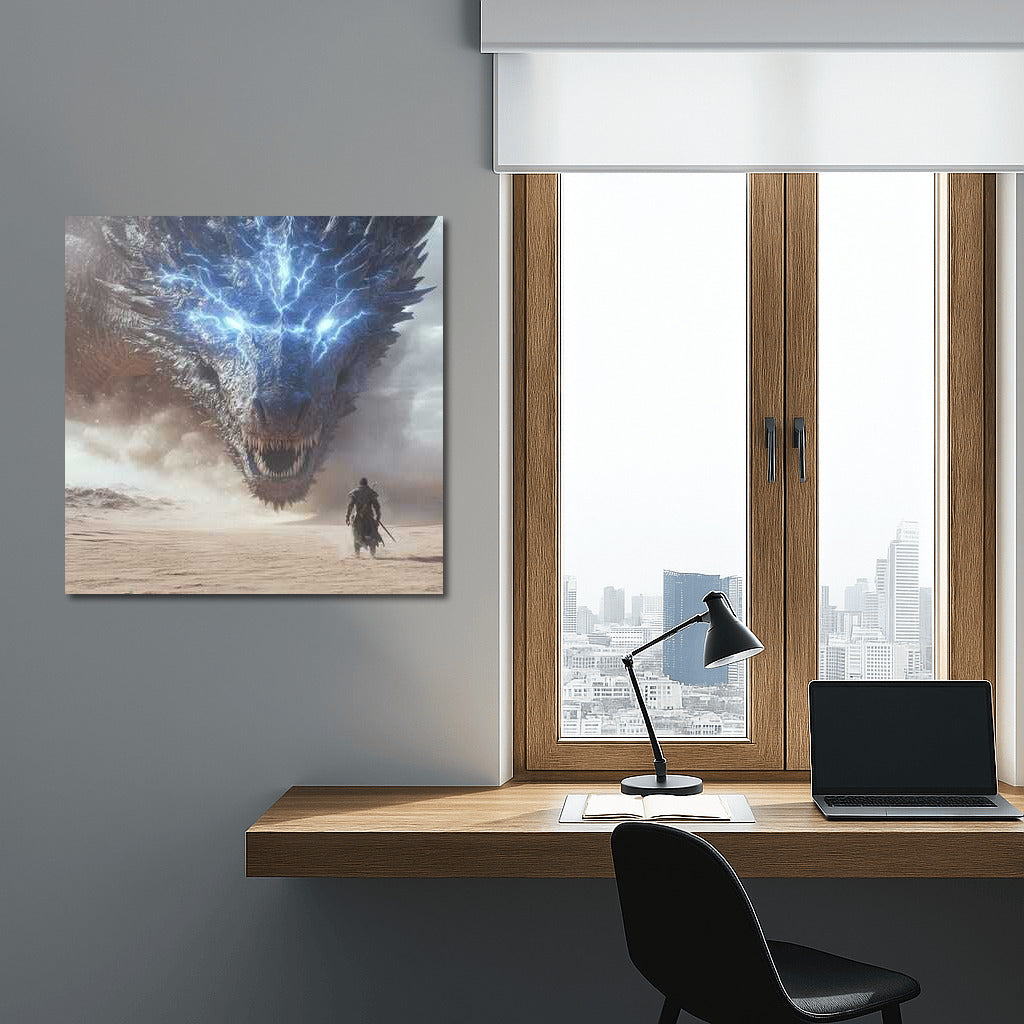 Fantasy World: Giant Dragon in Flight