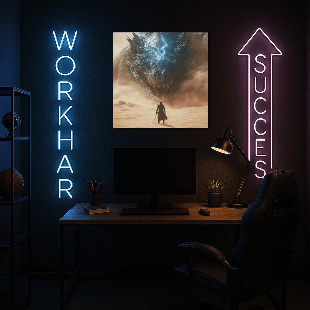 The Great Dragon and the Hero in the Desert: Epic Fantasy Adventure