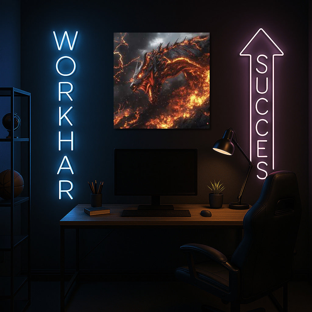 Fire Whirlwind: Giant Red Dragon Fantasy