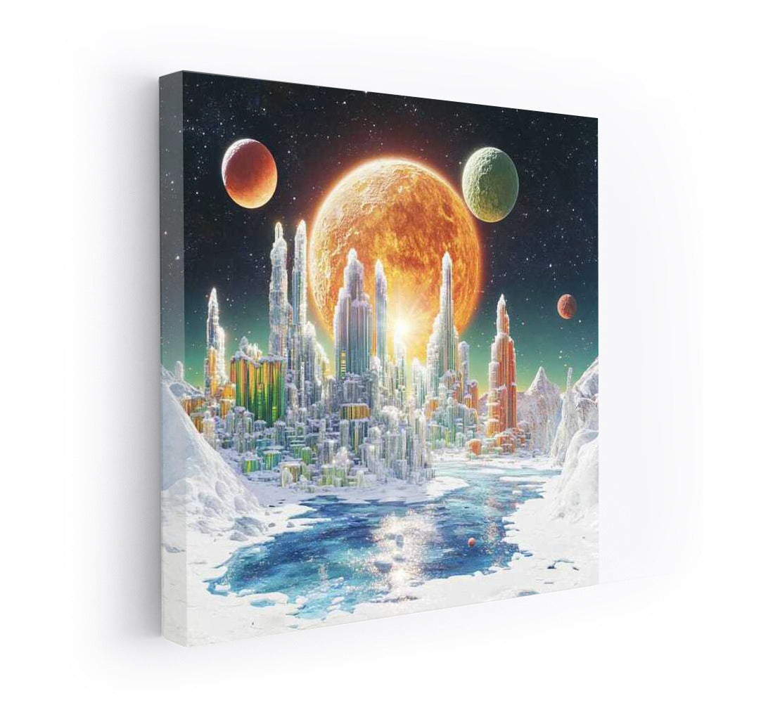 Icy Horizons: Journey to a Fantasy Planet