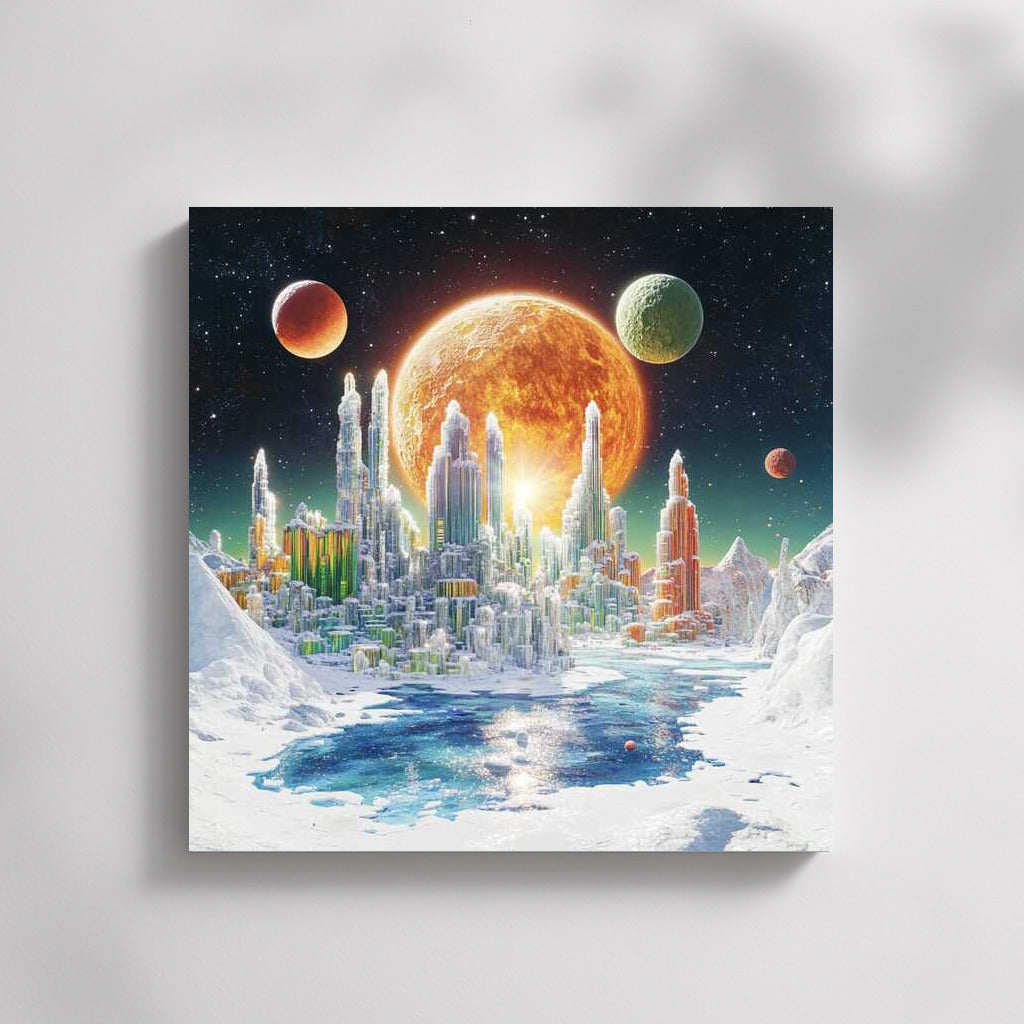 Icy Horizons: Journey to a Fantasy Planet