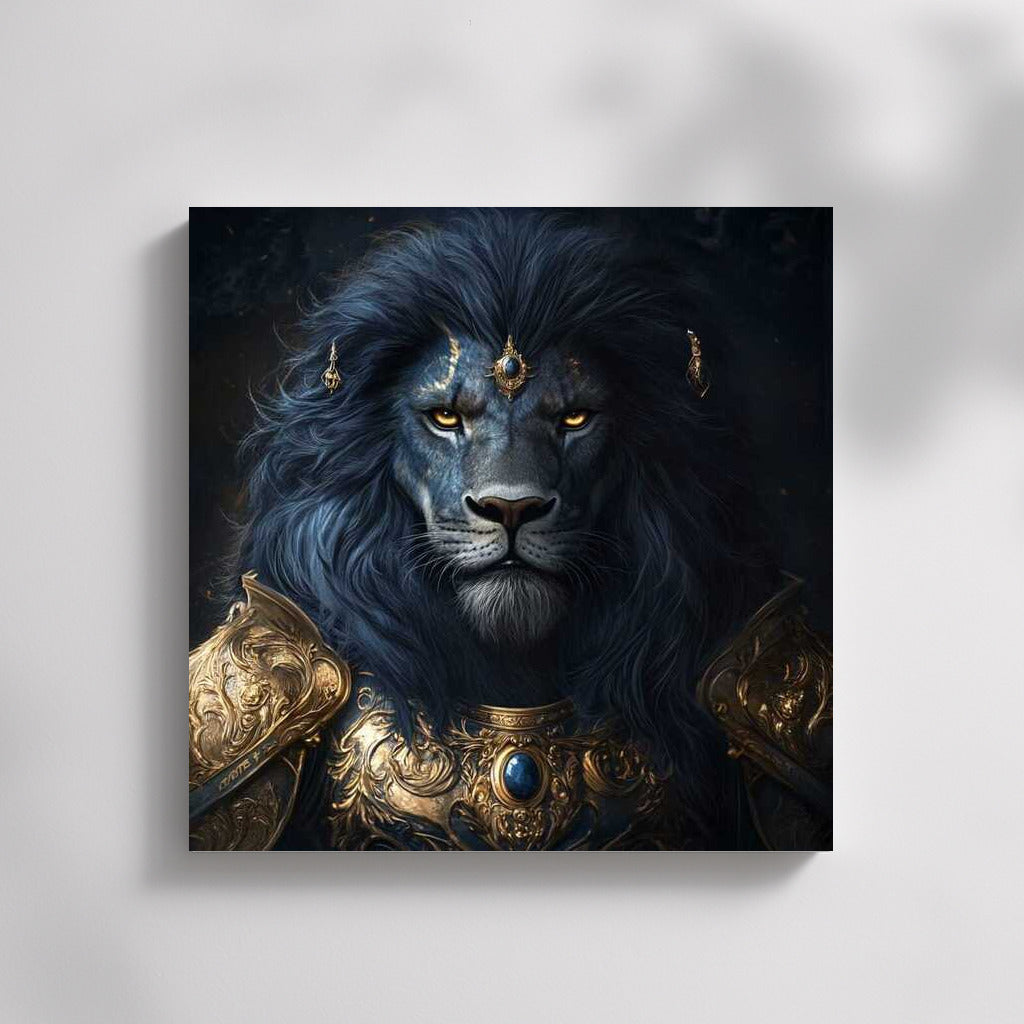 Royal Lion in Armor: Fantasy King