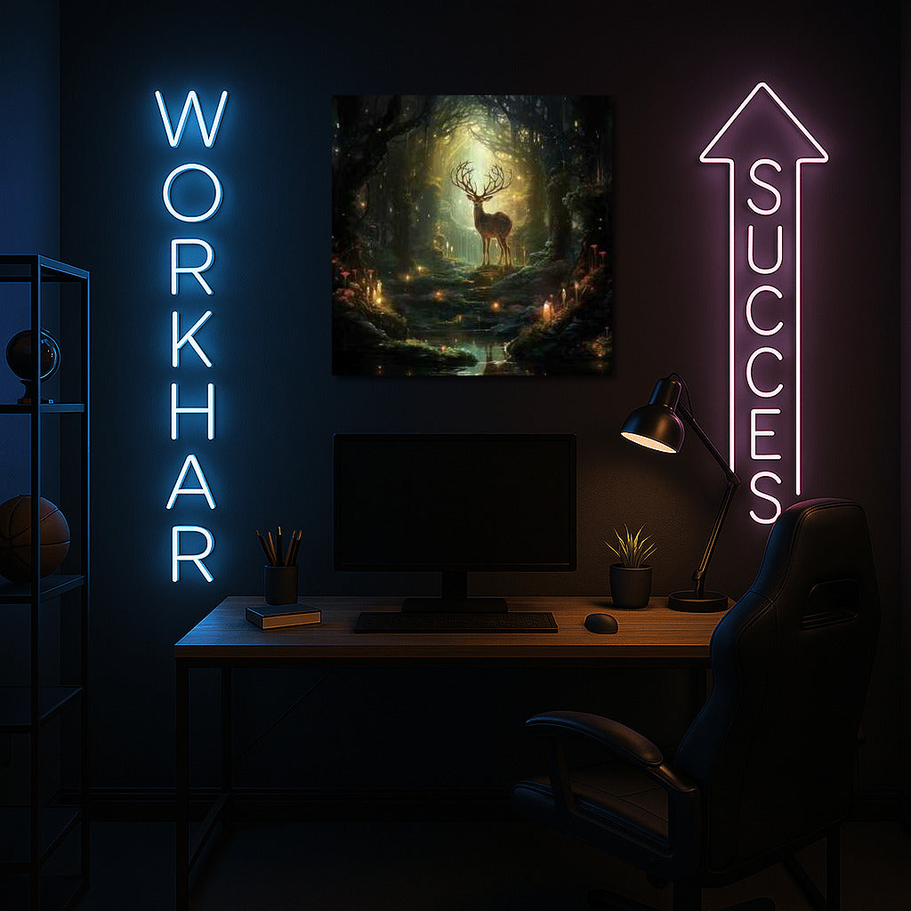 Mystical Deer in the Enchanted Fantasy Forest