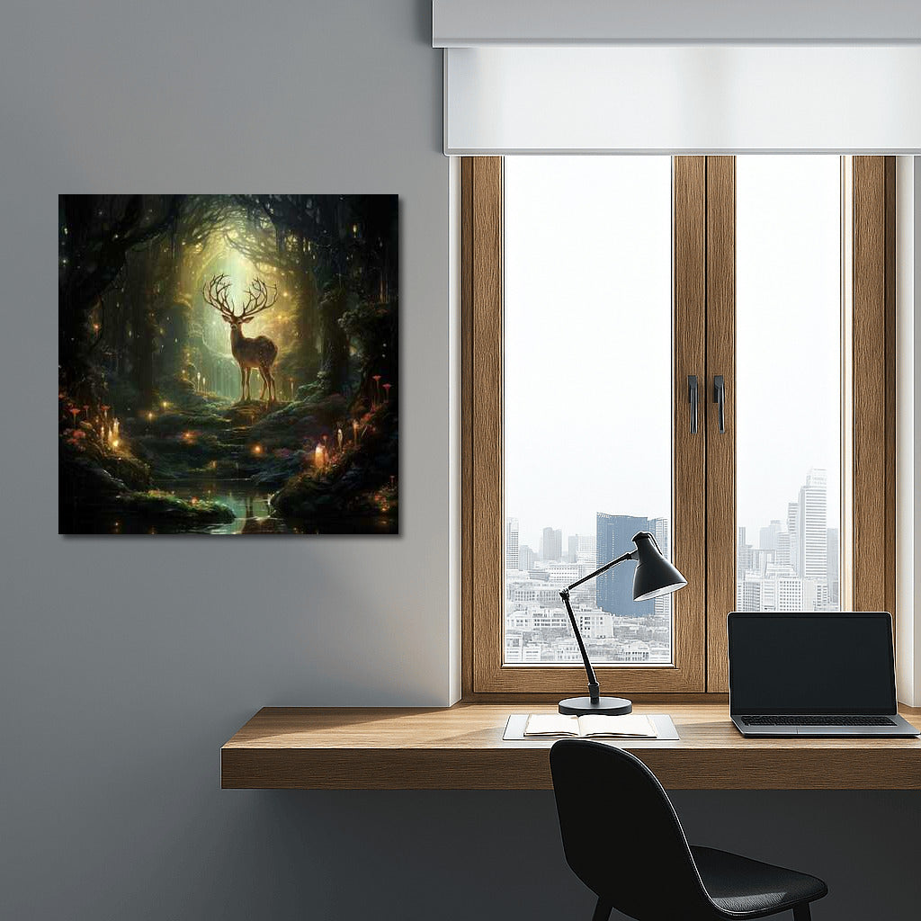 Mystical Deer in the Enchanted Fantasy Forest