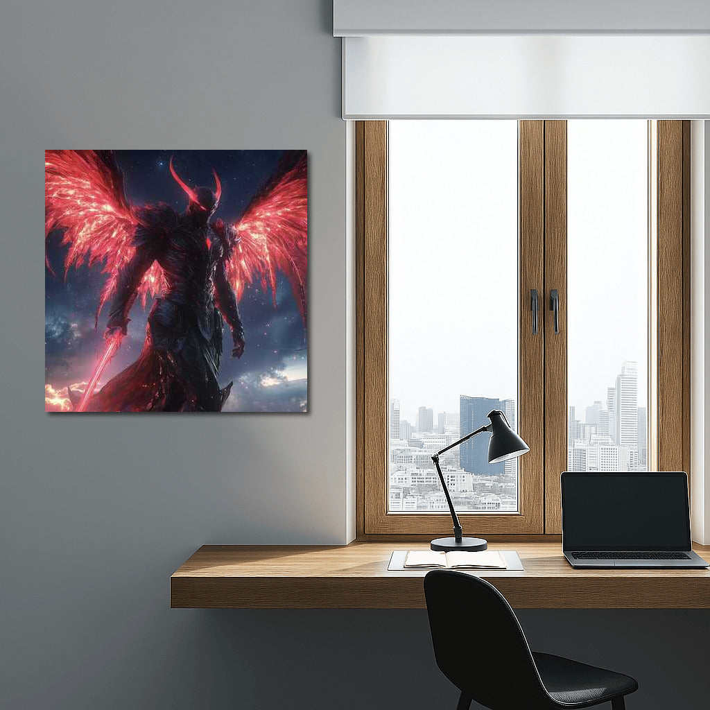 Red Demon's Fire Wings: Power and Mystery Fantasy