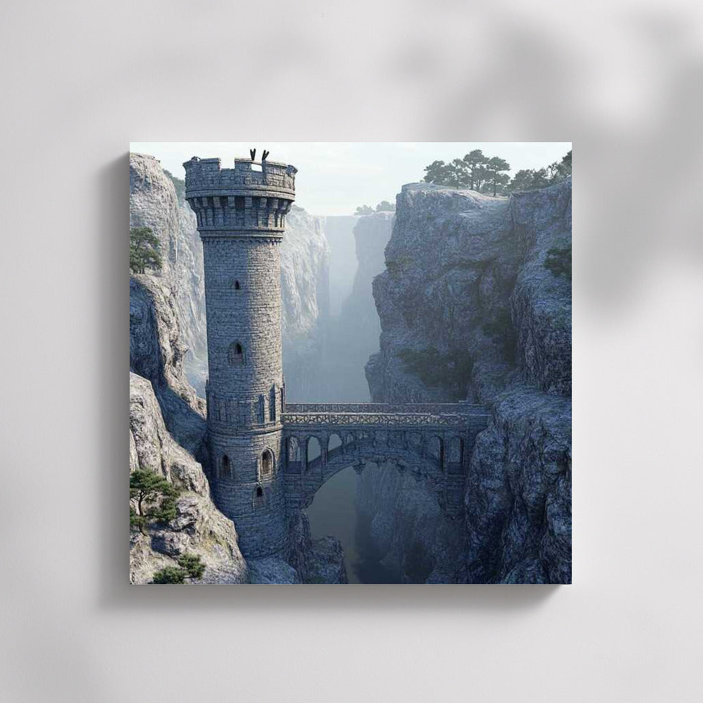 Stone Tower in Mysterious Canyon: Dive into the World of Fantasy