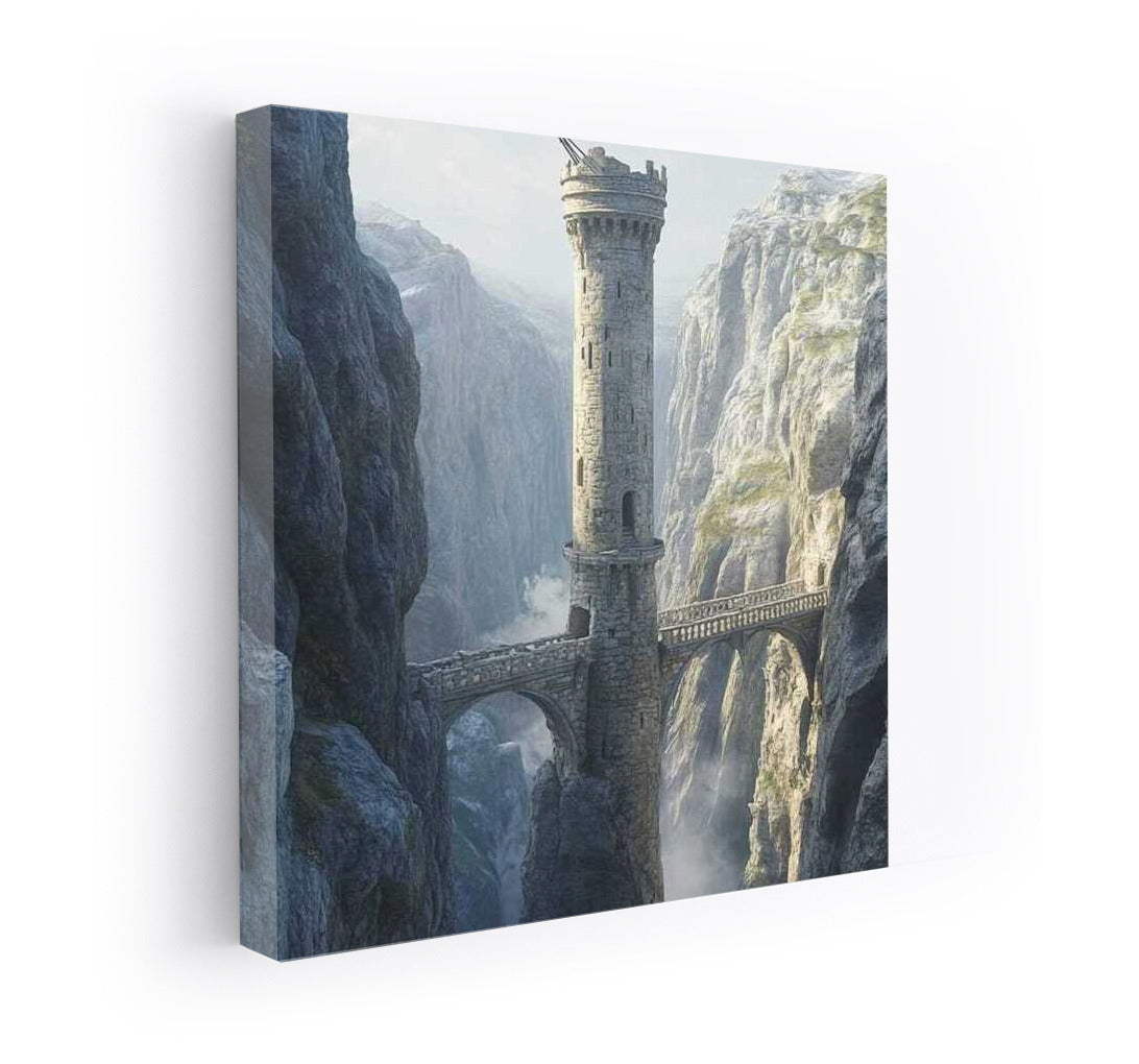 Floating Stone Tower: Grandeur in a Fantasy World