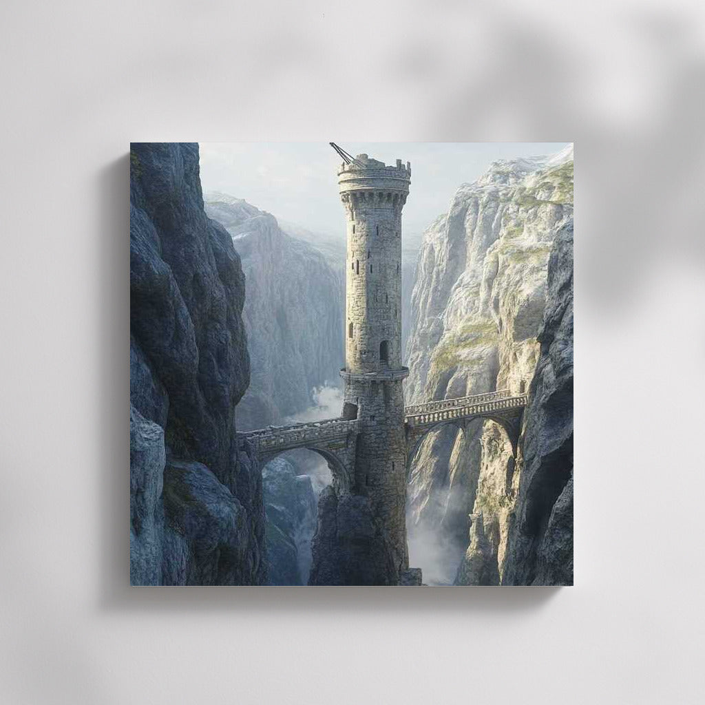 Floating Stone Tower: Grandeur in a Fantasy World