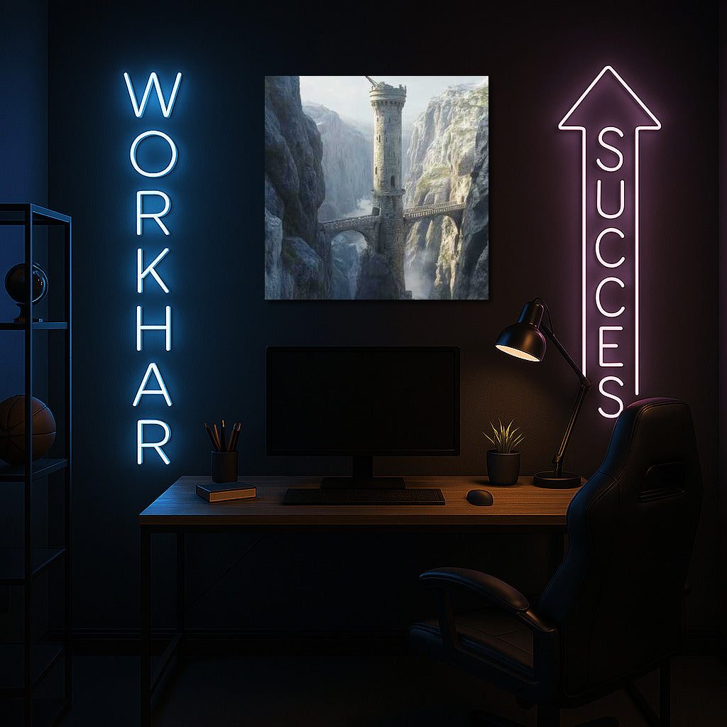 Floating Stone Tower: Grandeur in a Fantasy World