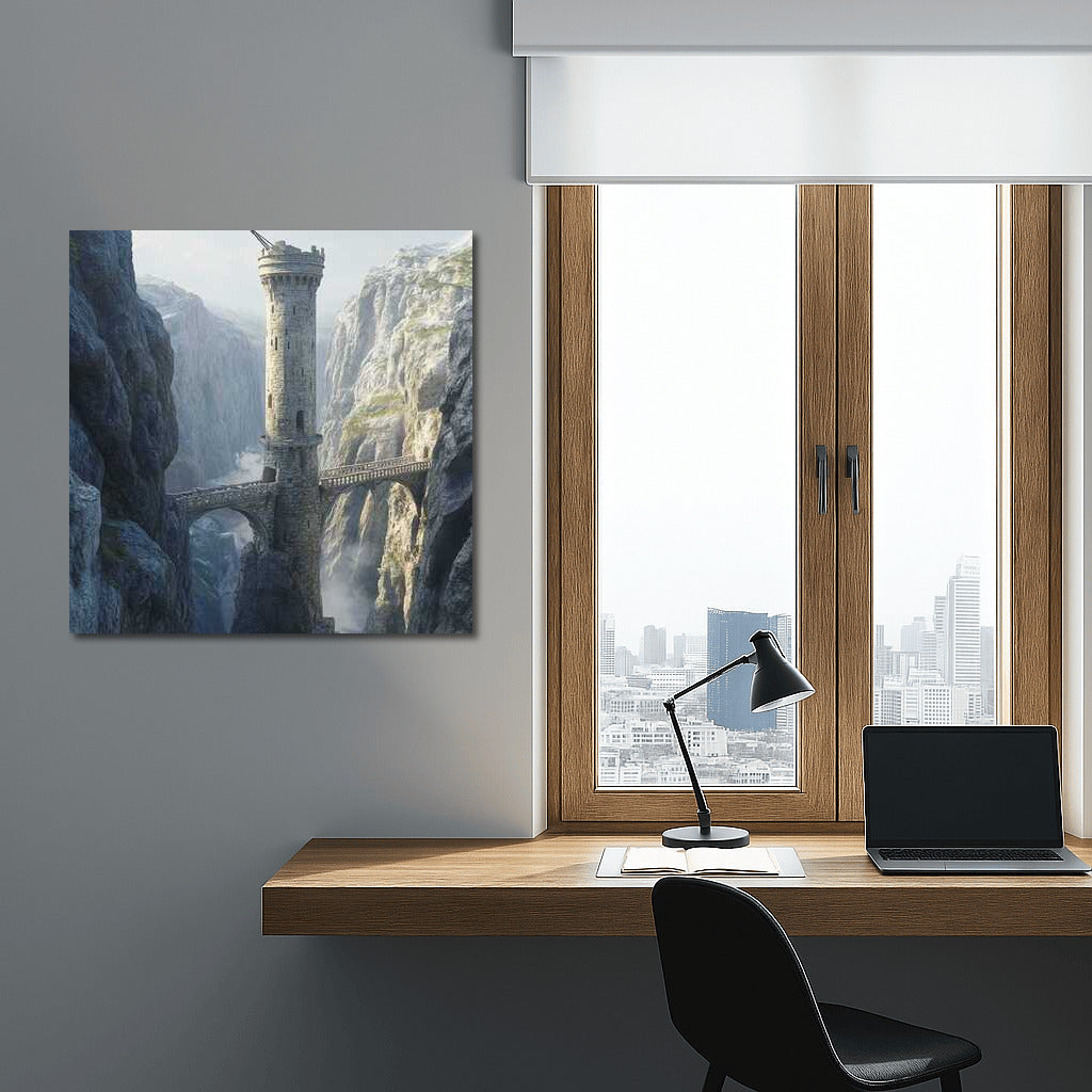 Floating Stone Tower: Grandeur in a Fantasy World