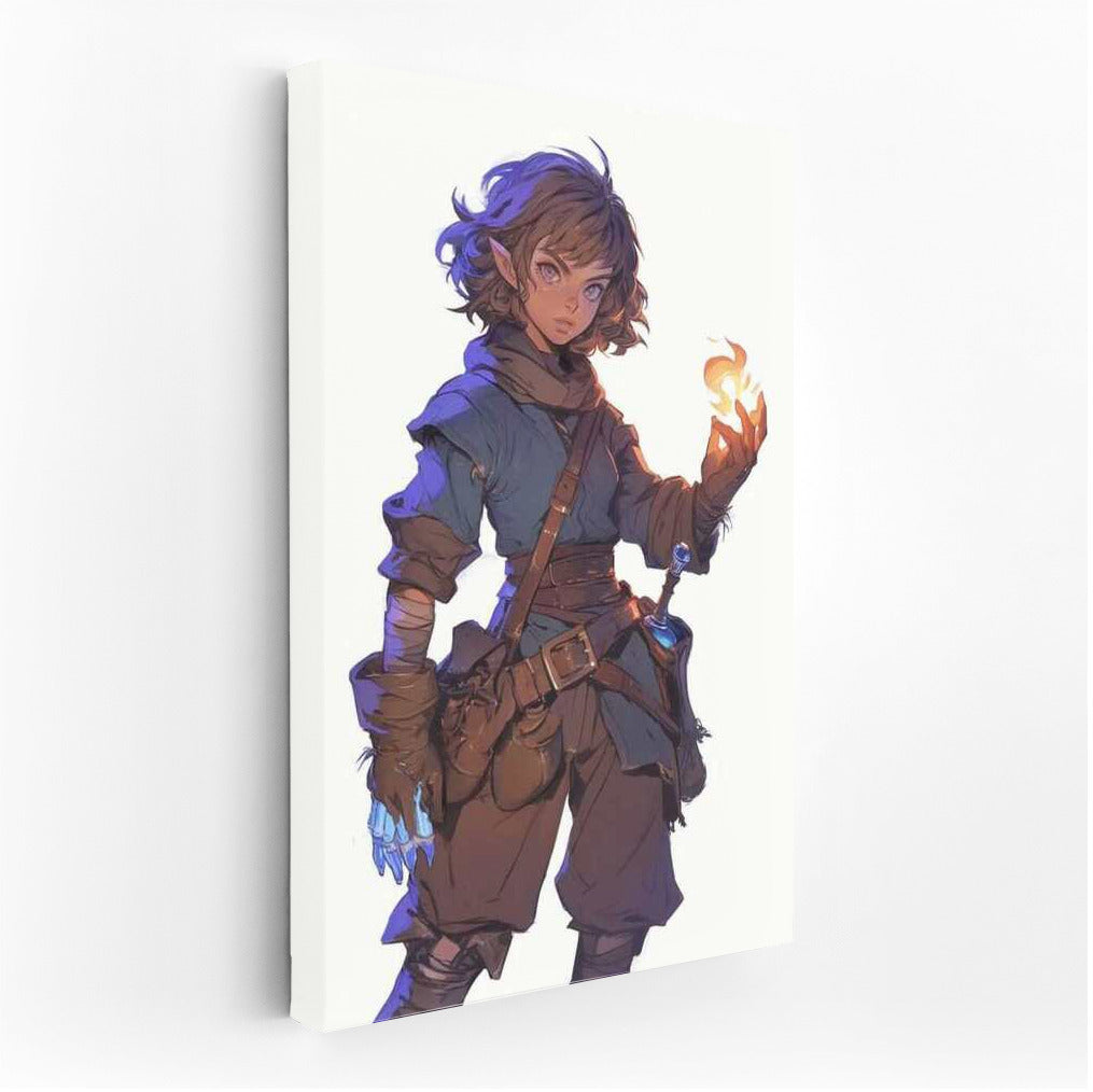 Fire Mage: Mysterious Magic in Dark Fantasy Style