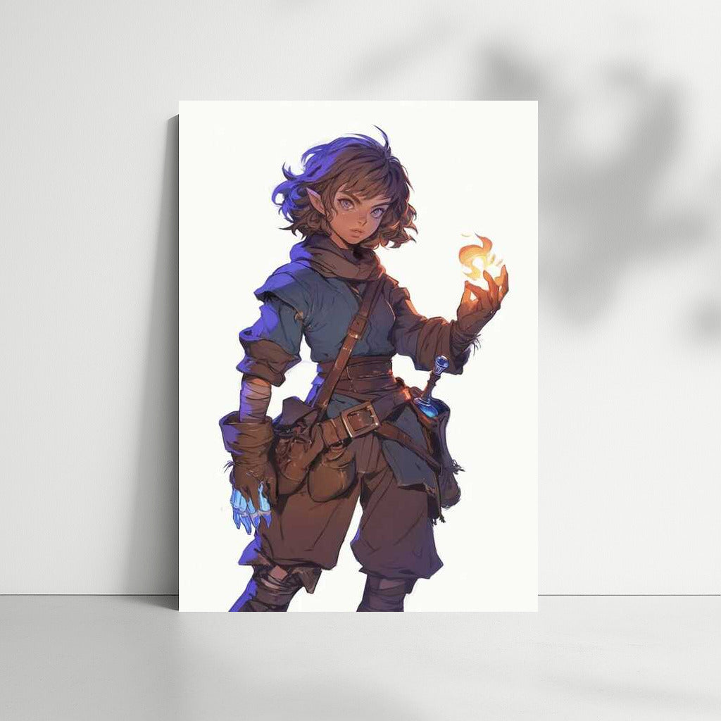 Fire Mage: Mysterious Magic in Dark Fantasy Style