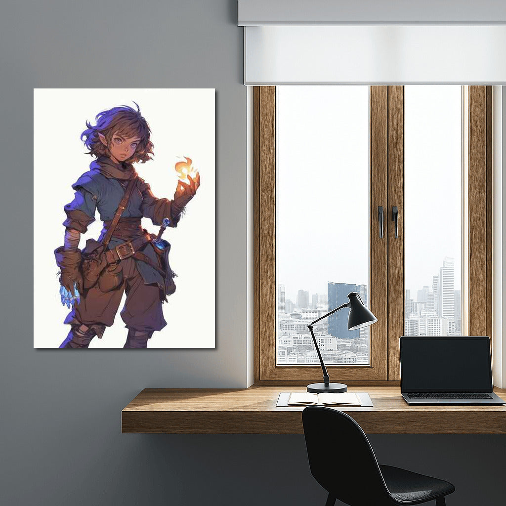 Fire Mage: Mysterious Magic in Dark Fantasy Style