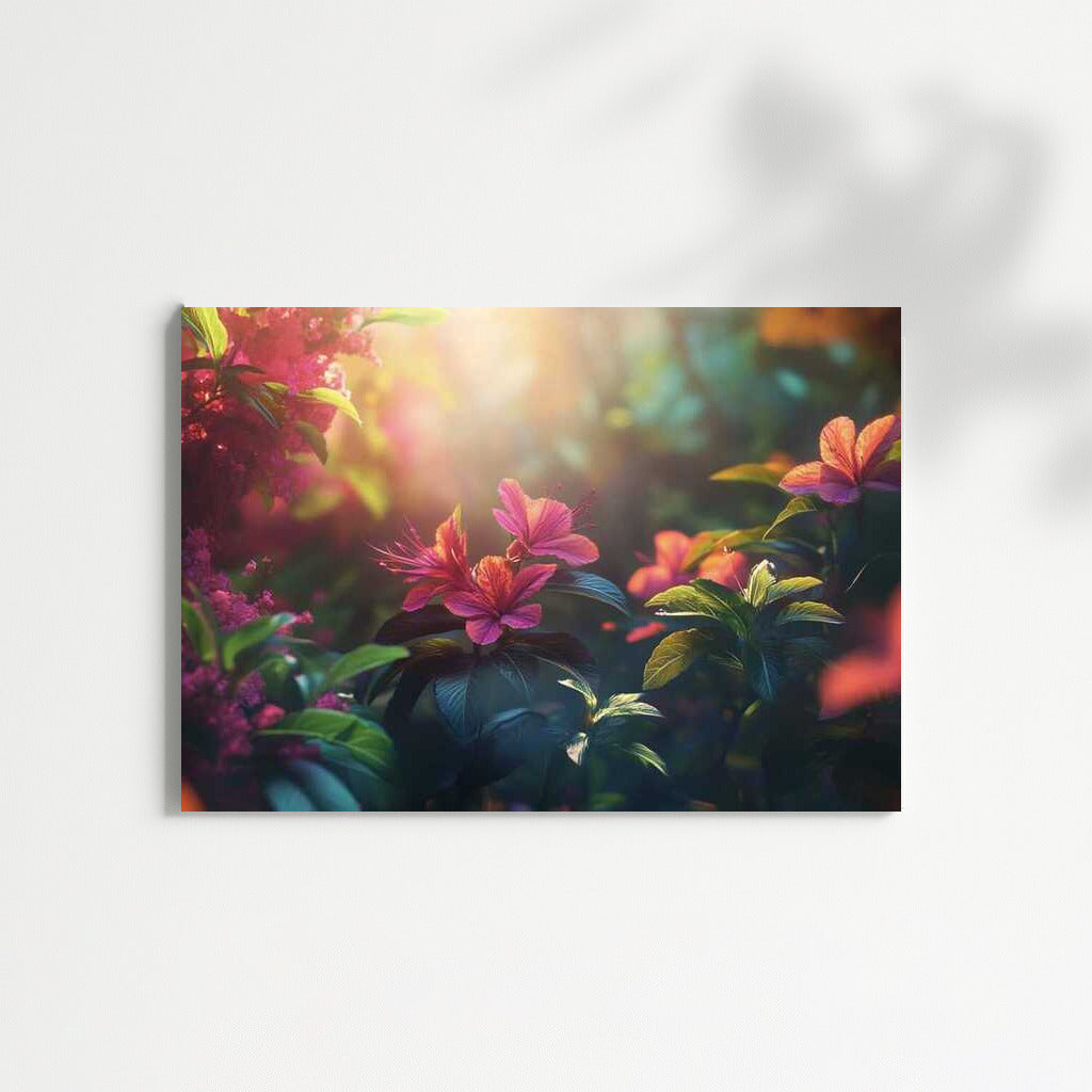 Hibiscus in the Morning Light: Japanese Flower Garden