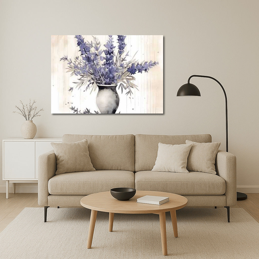 Lavender Grosso in a Tall Vase: Delicate Flowers for Comfort and Tranquility