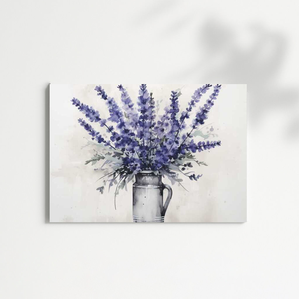 Lavender Symphony: Elegant Flowers in a Tall Vase