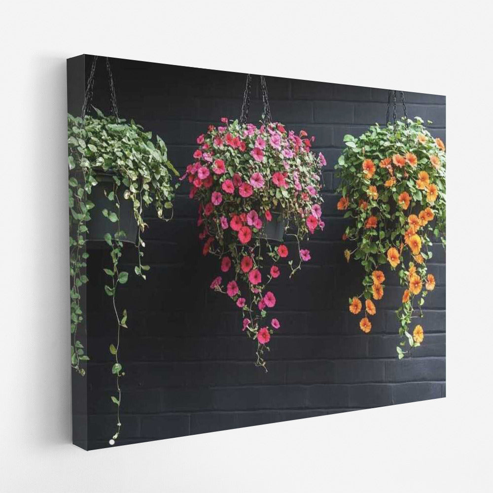 Petunias in Bright Planters: Floral Mood for Your Walls