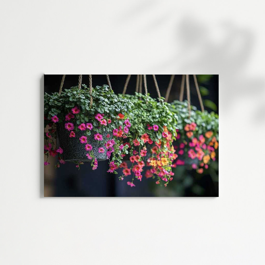 Calibrachoa Flower Cascade in Planter: Bright Wall Decoration for Coziness