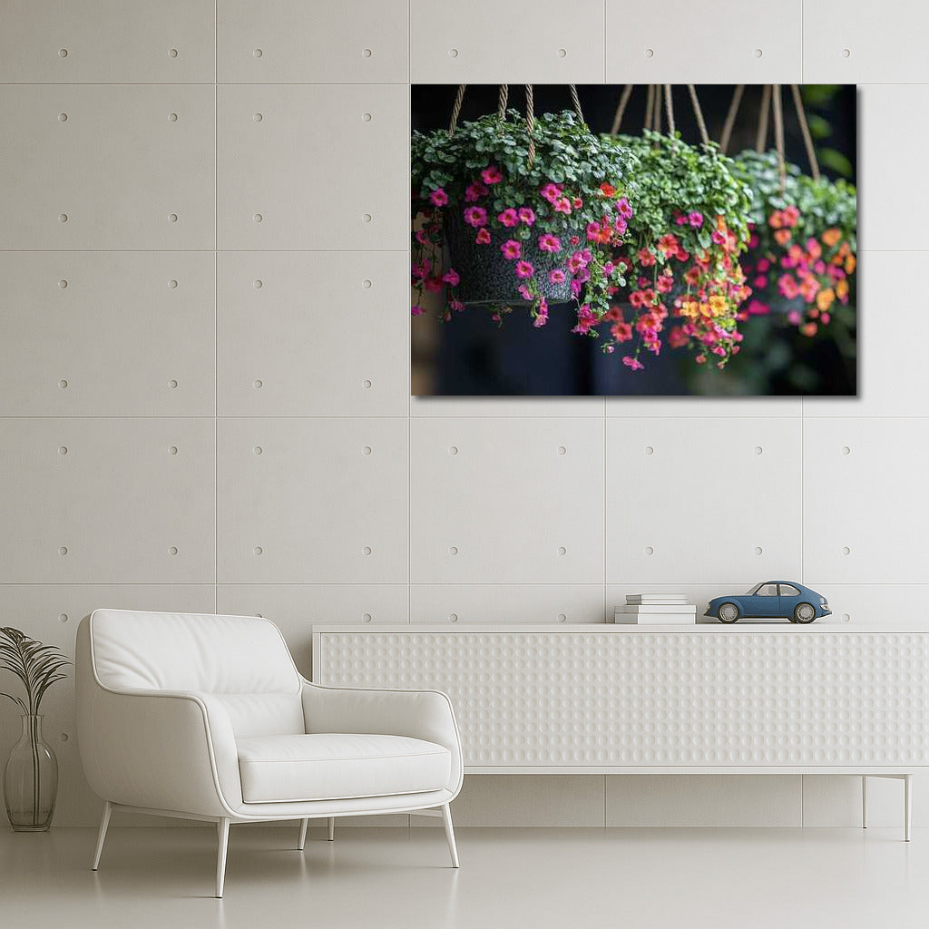Calibrachoa Flower Cascade in Planter: Bright Wall Decoration for Coziness