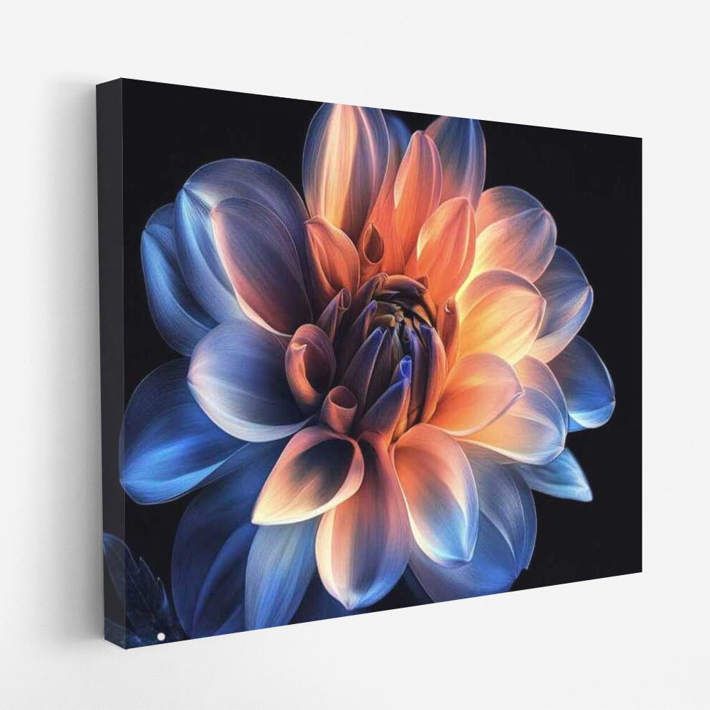 Lonely Dahlia: Bright Flower on Dark Background