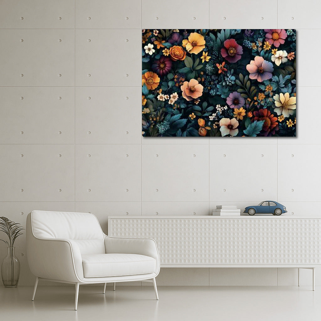Floral Pattern: Blooming Roses and Anemones
