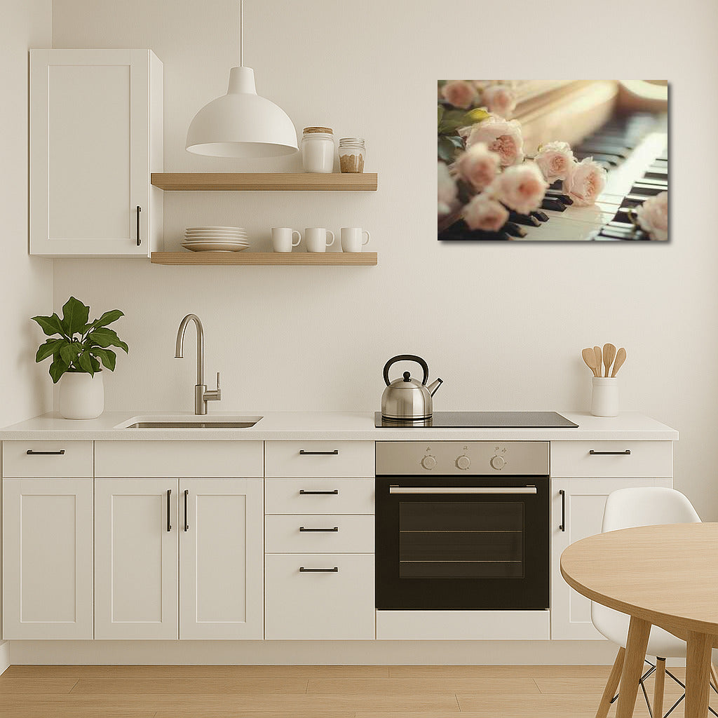 Roses on the Keys: Symphony of Flowers and Harmony