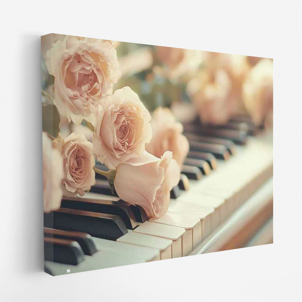 Roses and Keys: Symphony of Flowers on Piano