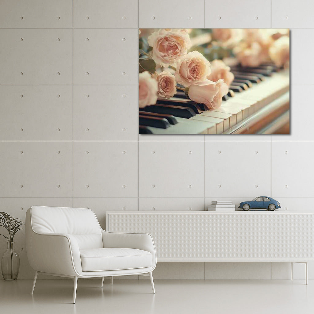Roses and Keys: Symphony of Flowers on Piano