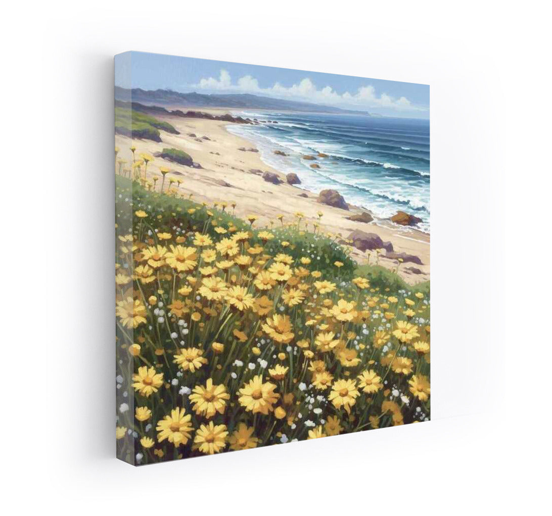 Vibrant Gerberas on Sea Breeze: Acrylic Painting