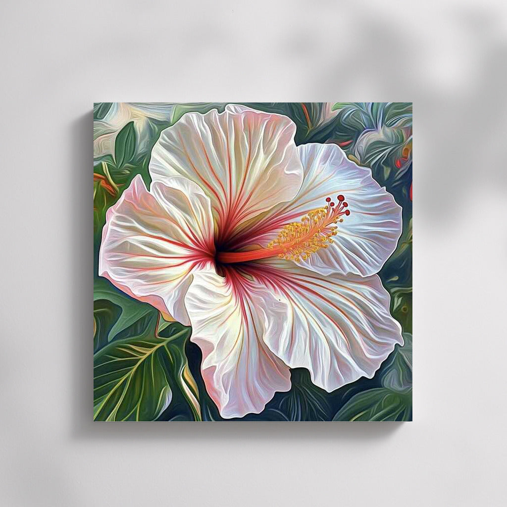 Tropical Hibiscus Pink Charm: Exotic Flower for Interior