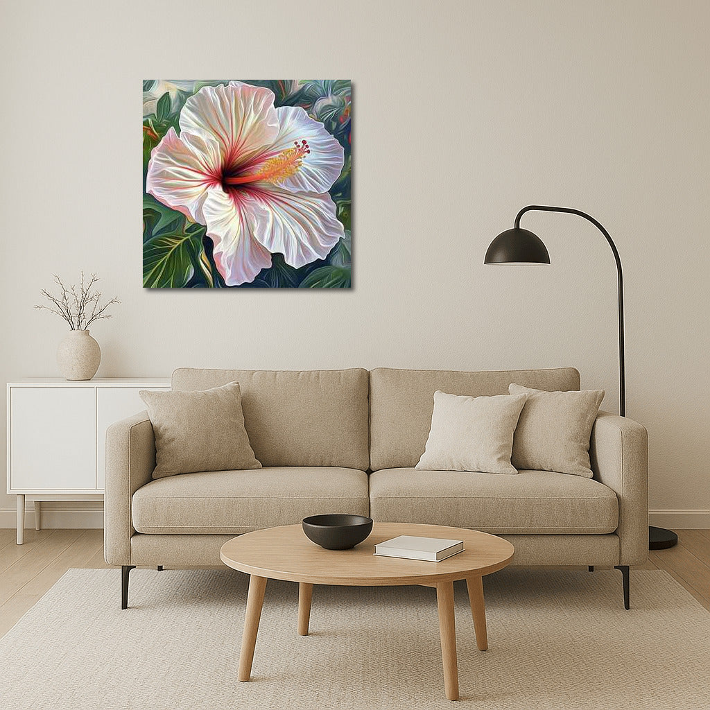 Tropical Hibiscus Pink Charm: Exotic Flower for Interior