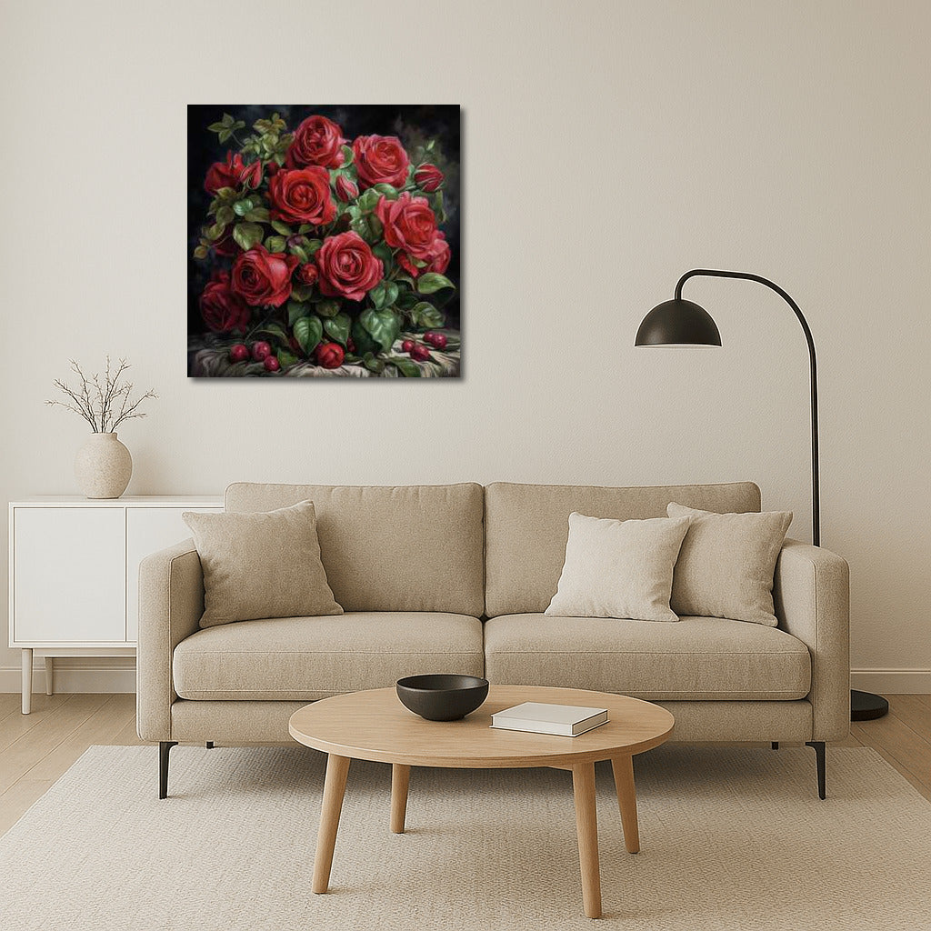 Bouquet Vibration: Lush Red Roses Grand Prix