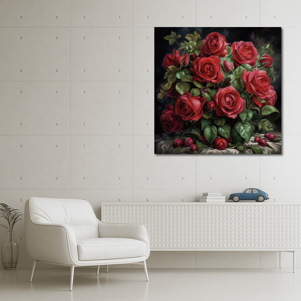 Bouquet Vibration: Lush Red Roses Grand Prix