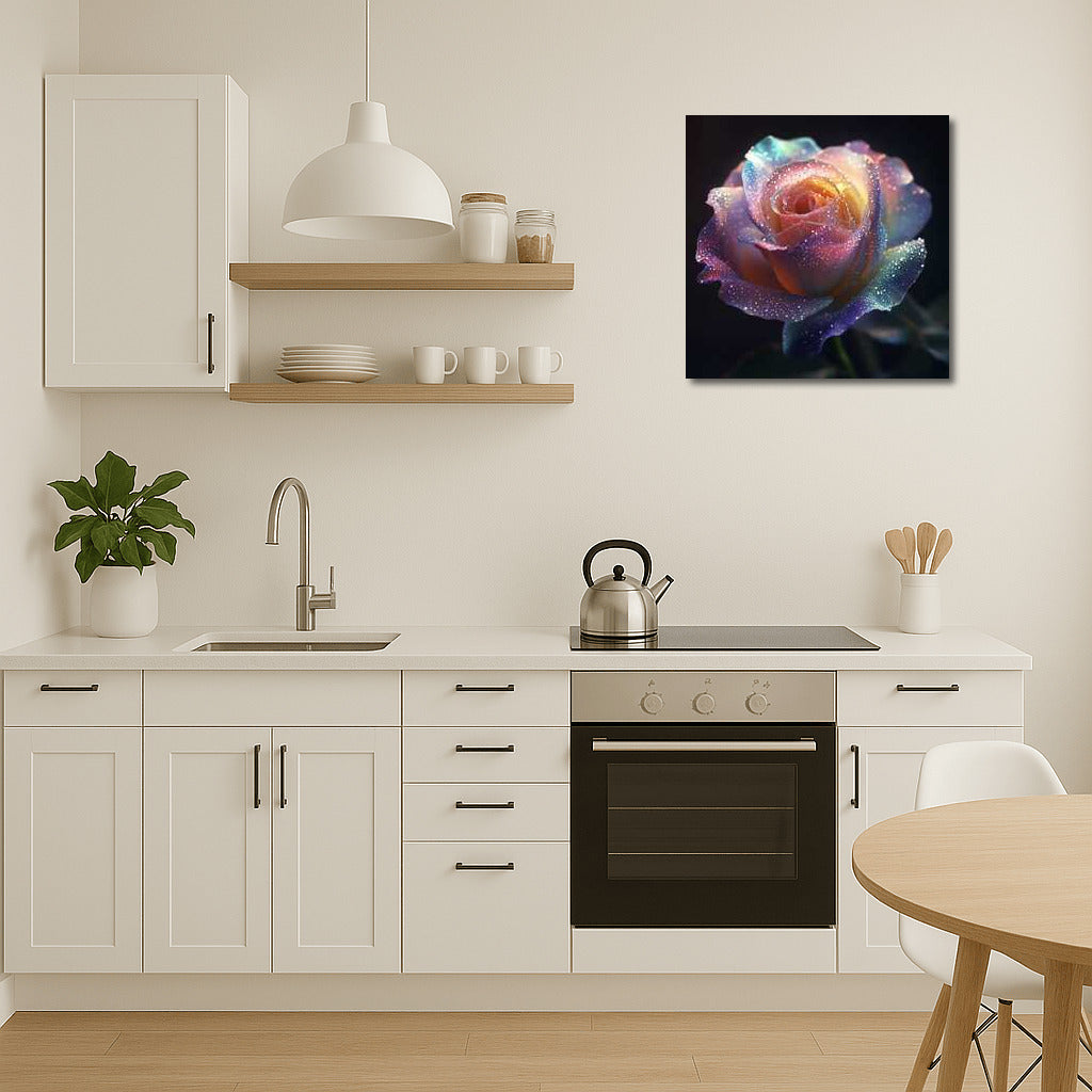 Rainbow Rose: A Swirl of Flowers on Your Wall