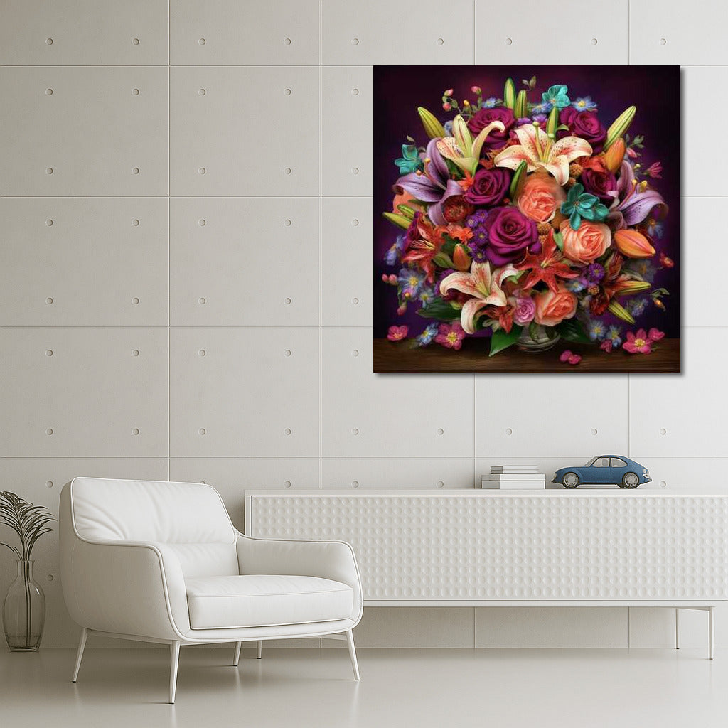 Bright Bouquet: Lilies and Roses for an Exquisite Interior