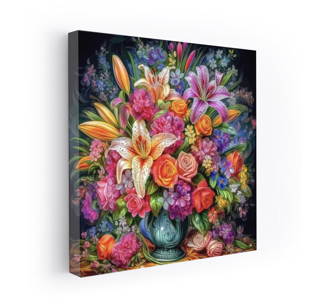 Magic Bouquet: Bright Lilies and Roses for Comfort