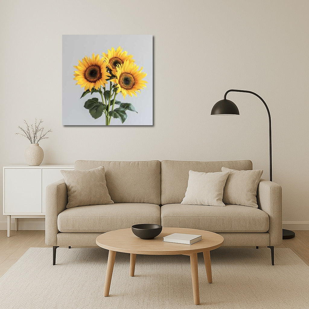 Golden Sunflowers Helianthus: Sunny Mood in Your Interior